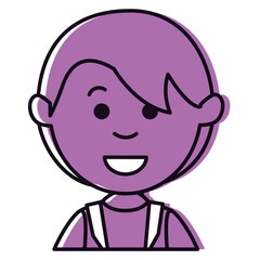 cute boy avatar character vector illustration design