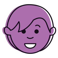 cute boy avatar character vector illustration design