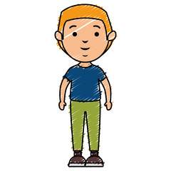young man avatar character vector illustration design