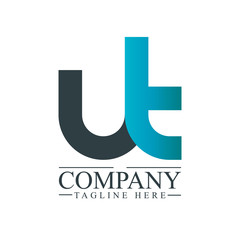 Initial Letter UT Linked Design Logo
