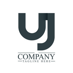 Initial Letter UJ Linked Design Logo