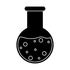 chemical flask icon over white background vector illustration