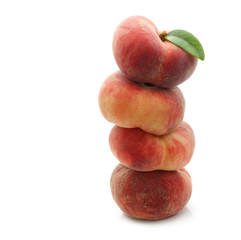 Peach with leaf