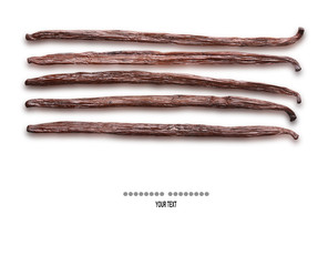 Vanilla pods isolated
