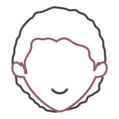 beautiful woman head avatar character vector illustration design