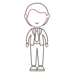 elegant businessman avatar character vector illustration design