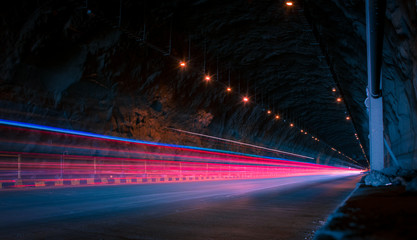 Tunnel Light trails