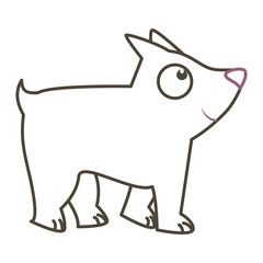 cute dog mascot icon vector illustration design