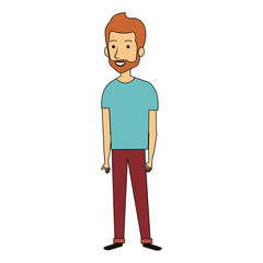 young man avatar character vector illustration design