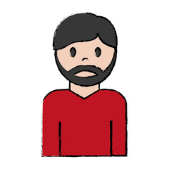 avatar man icon over white background colorful design vector illustration