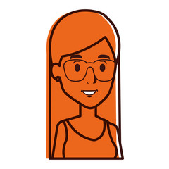 beautiful woman avatar character vector illustration design