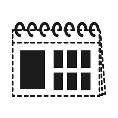 calendar icon over white background vector illustration