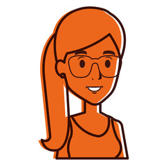 Obraz premium beautiful woman avatar character vector illustration design