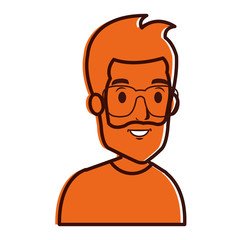 young man avatar character vector illustration design