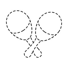 maracas instrument icon over white background vector illustration