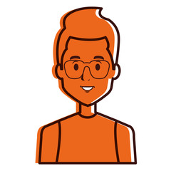 young man avatar character vector illustration design