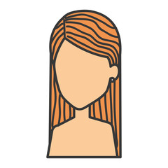 beautiful woman shirtless avatar character vector illustration design