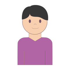 avatar man icon over white background colorful design vector illustration