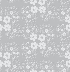 pattern on a gray background, seamless, vector