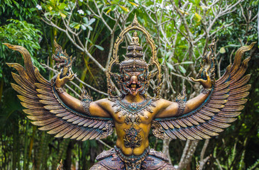 Garuda spread wings in the public temple