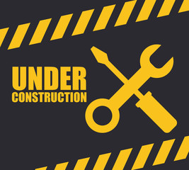 spanner and screwdriver icon over black background colorful design vector illustration