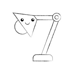 office lamp kawaii character vector illustration design