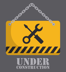 repair tools sign icon over gray background colorful design vector illustration