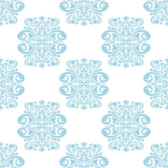 Blue and white abstract seamless pattern