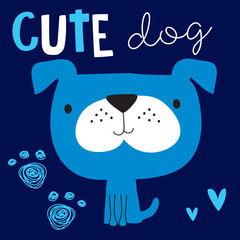 cute dog animal vector illustration