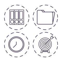 Obraz premium office elements related icons over white background vector illustration