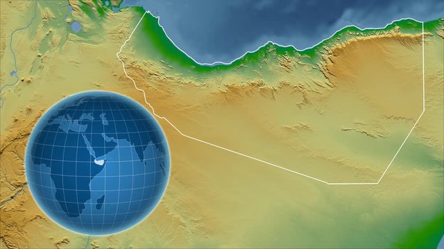 Somaliland and Globe. Bumps shaded