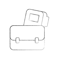 portfolio briefcase with folder vector illustration design