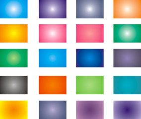 Rectangular gradient background. Colorful. Set of vector multicolored blurred backdrops. 