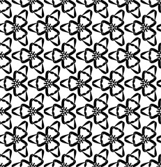 Seamless black and white geometric pattern