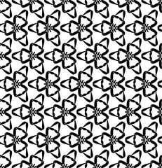 Seamless black and white geometric pattern