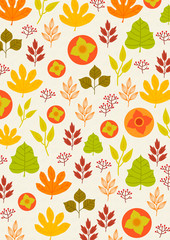 Autumn pattern illustration