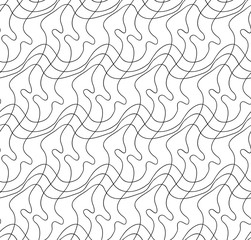 Fototapeta premium Vector floral background of drawn lines