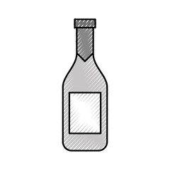 wine bottle isolated icon vector illustration design