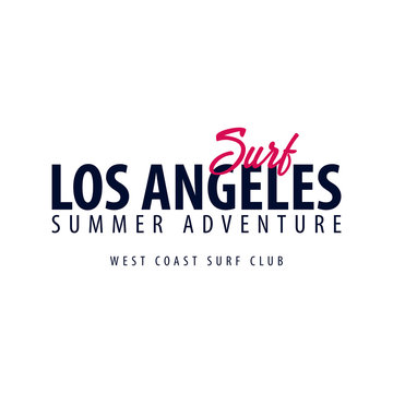 Los Angeles Surfing emblem or logo. Vector illustration.