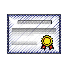 Diploma education certification icon vector illustration graphic design