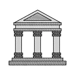 museum building isolated icon vector illustration design
