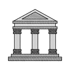 museum building isolated icon vector illustration design