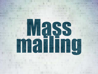 Marketing concept: Mass Mailing on Digital Data Paper background