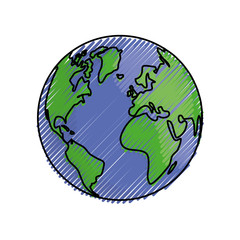 World earth symbol icon vector illustration graphic design