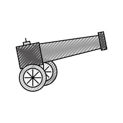 Old cannon isolated icon vector illustration design