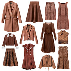 Brown clothes isolated