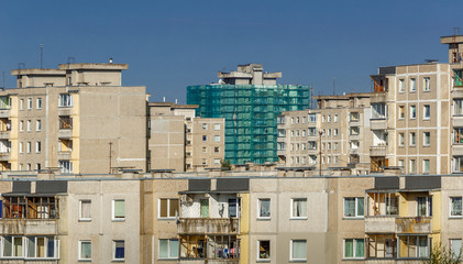 Fototapeta na wymiar Soviet era residential buildings
