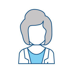 Obraz premium Woman faceless cartoon icon vector illustration graphic design
