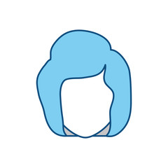 Woman faceless cartoon icon vector illustration graphic design