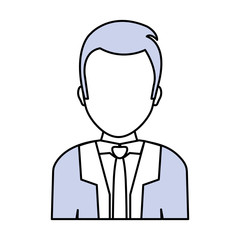 Man faceless cartoon icon vector illustration graphic design